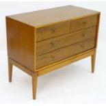 Vintage retro, Mid-century : A 1950-60s Danish inspired teak chest of drawers believed to be