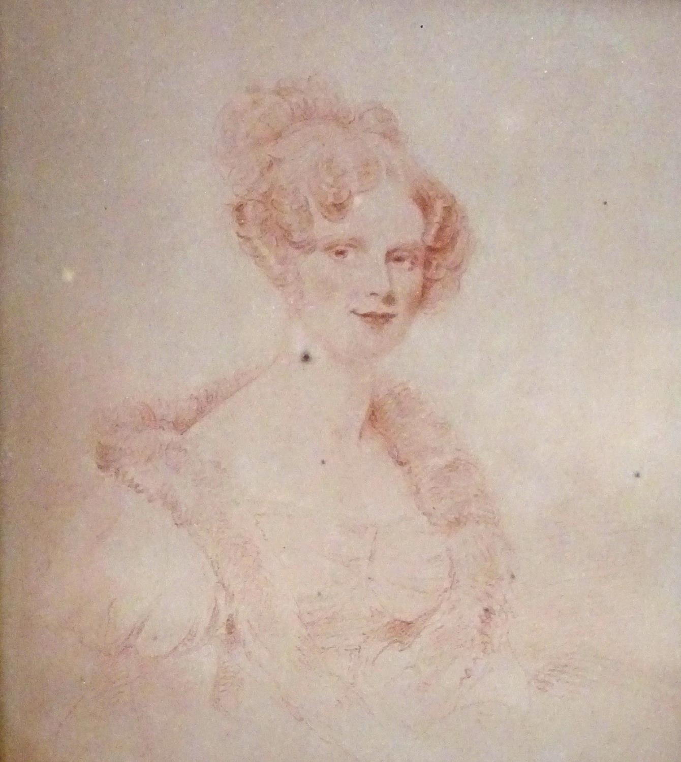 19th century, English School, Sanguine prints, Two portraits, A lady and a gentleman. Approx. 9" x - Image 5 of 5