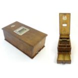 A Victorian wooden shop till / cash register with single drawer and internal bell. Approx. 7 1/2"