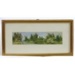 Indistinctly signed Gliaus ?, Early 20th century, Italian School, Oil on paper, A landscape scene