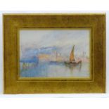 After Joseph Mallord William Turner (1775-1851), Late 19th century, Watercolour, A Boat near Santa