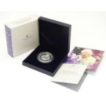 Coin: A Royal Mint 2021 limited edition sterling silver five pounds piedfort proof coin,