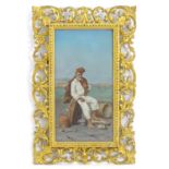 19th century, Italian School, Oil on canvas, A portrait of a bearded Neapolitan fisherman smoking