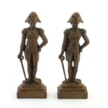 A pair of Victorian cast iron doorstops / door porters modelled as the Duke of Wellington. Approx.