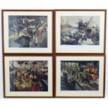 After Terence Cuneo (1907?1996), Four limited edition prints, The Dagenham Jetty, no. 361/1200;