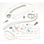 A quantity of assorted jewellery etc. to include various bracelets, necklaces, pendants, etc.