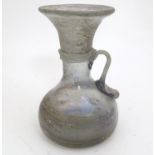 A scavo glass jug / ewer in the manner of Seguso Vetri d'arte. 6" high Please Note - we do not