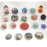 A collection of art glass paperweights, comprising Caithness Alastair MacIntosh 'Eurthymic' 180/