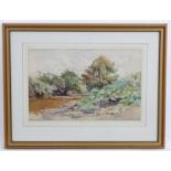 Arthur Wilde Parsons (1854-1931), Watercolour, A landscape with a wooded river. Signed and dated (