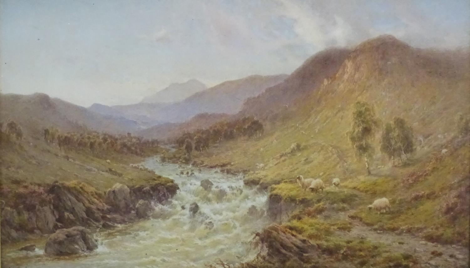 After Alfred de Breanski, Colour print, Highland Pastures, Falls of Inversanaid, Scotland. Facsimile - Image 3 of 6