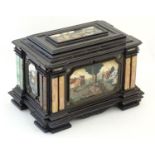 A 19thC Italian Grand Tour table cabinet / casket box of exceptionally large form with specimen