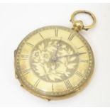 A 19thC pocket fob watch, the movement signed James Hammon & Son , Geneva and with serial number
