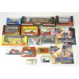 Toys: A quantity of assorted die cast scale model vehicles to include a Corgi Renault Premium Box