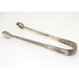 Geo III silver thread pattern sugar tongs. Maker T.N probably Thomas Northcote 5 1/2" long Please