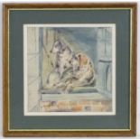 J. Frederick Taylor, 19th century, Scottish School, Watercolour, A pair of dogs / hounds resting.