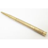 A 9ct gold Baker's Perm-Point pencil Hallmarked Birmingham 1957. Approx 3 3/4" long Please Note - we