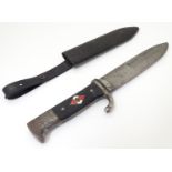 Militaria: a WWII / Second World War ' World War 2 German WWII HJ Division youth knife, the hilt