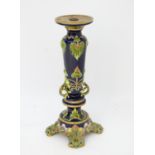 A Victorian jardiniere stand base, the column with stylised vine leaf decoration. Approx. 31 1/1"