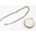 A Victorian pocket watch by J. W. Benson, hallmarked London 1885, the movement signed No. 27164 - By