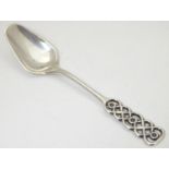 Scandinavian silver : A Norwegian silver teaspoon with openwork decoration to handle by David