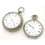 An early 20thC pocket fob watch, the 1 1/8" enamel dial marked 'Nestor', with Swiss movement,