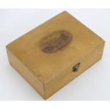 A 19thC Mauchline ware box of rectangular form decorated with a vignette depicting East Terrace,