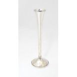 An American sterling silver bud vase, marked under for Fisher Silversmiths Inc. of Jersey City,