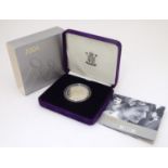 Coin: A Royal Mint 2006 limited edition sterling silver five pounds piedfort proof coin with