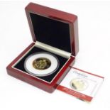 Coin: A limited edition Elizabeth II Vivat Regina Tristan de Cunha 2010 sterling silver gold