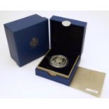 Coin: A Royal Mint 2012 limited edition sterling silver five pounds piedfort proof coin,