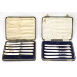 5 silver handled tea knives hallmarked Sheffield 1927 maker Elkington & Co tother with another 5