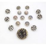 A quantity of late 19th / early 20thC studs, buttons, etc. (16) Please Note - we do not make
