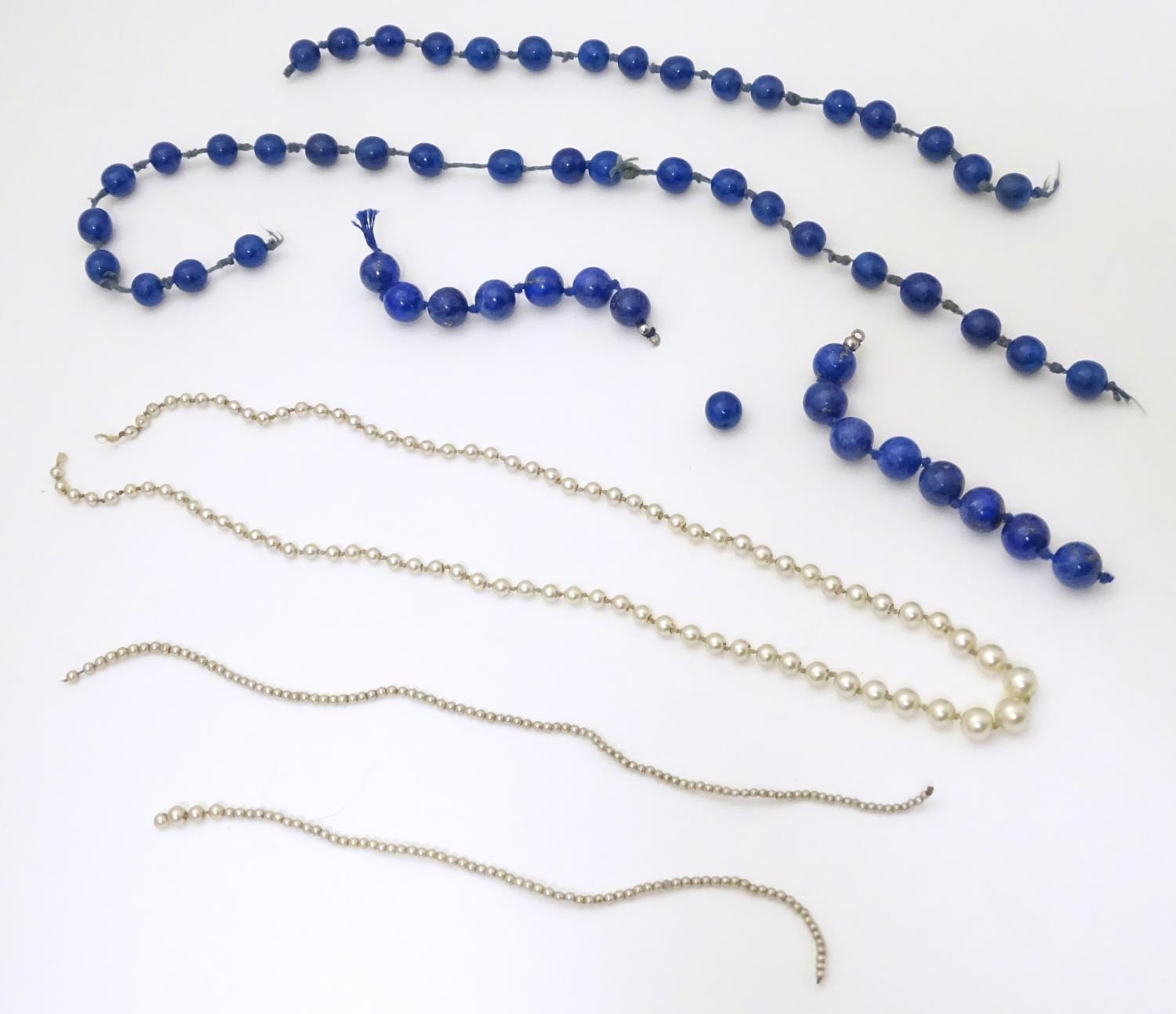 A quantity of lapis lazuli beads etc. Please Note - we do not make reference to the condition of - Image 3 of 8