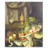 Indistinctly signed Alfern ?, 20th century, Continental School, Oil on board, A still life study