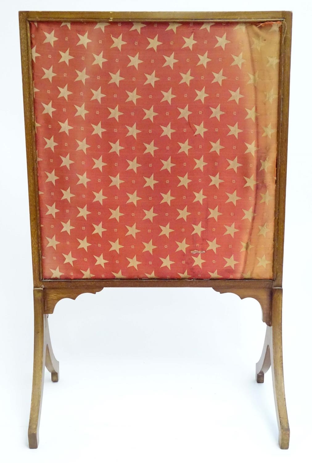 An early 19thC silk needlework with fine floral decoration, bows, swags and a woven basket in a - Image 7 of 10