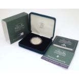Coin: A Royal Mint 2000, sterling silver five pound piedfort proof crown coin, commemorating the
