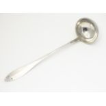 A 19thC Austro Hungarian silver ladle 9" long Please Note - we do not make reference to the