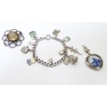 Assorted jewellery to include pendant, silver charm bracelet etc. (3) Please Note - we do not make