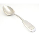 A 19thC Russian silver fiddle pattern teaspoon. Approx. 6 1/2" long Please Note - we do not make