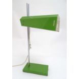 Vintage retro, Midcentury : a 1970s Lidokov (Czechoslovakia) Type 192-1353 desk lamp, in painted pea