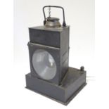 A Lamp Manufacturing & Railway Supplies Ltd, London, Welch patent railway lamp, converted to
