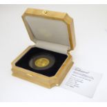 Coin: A Tristan de Cunha 2007 sterling silver gold plated piedfort five pounds proof coin