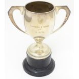 Motorsport interest : A silver plate trophy cup engraved 750 MC ( Motor Club ) Lapwing Lydden 1st