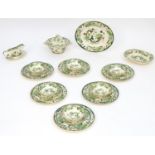 A quantity of Mason's dinner wares in the pattern Chartreuse, to include plates, side plates, bowls,