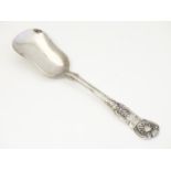 A silver kings pattern preserve spoon hallmarked London 1854 maker Samuel Hayne & Dudley Cater.
