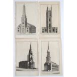 Benjamin Cole (1697-1783), Engravings, Four architectural engravings depicting churches in London,