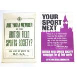 A British Field Sport Society advertising poster Your Sport Next, BFSS campaigns for all field