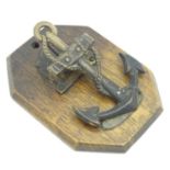 A Victorian letter clip in the form of an anchor with rope detail. Approx. 4 1/2" Please Note - we