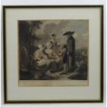 Anthony Cardon, After Richard Westall (1765-1836), Mezzotint engraving, Irish Peasants, A cleric