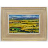 Andrew Walker, 20th century, Oil on canvas, Fields in Summer. Signed lower left and ascribed